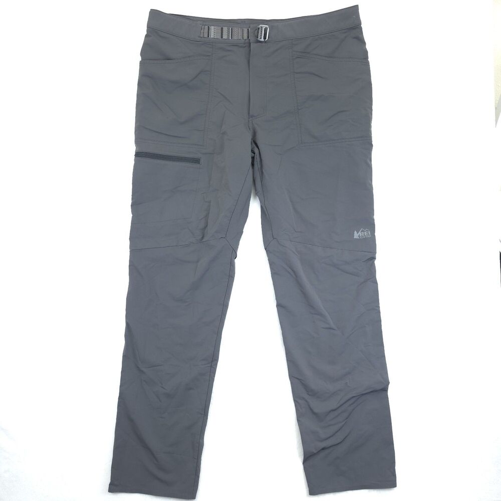 REI Co-op Activator Pants Mens 40x34 (38x33) Gray Semi Fitted Soft Shell